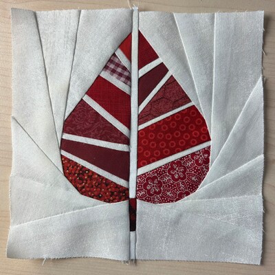 Geometric Leaf Foundation Paper Piecing FPP Quilt Block Pattern PDF ...