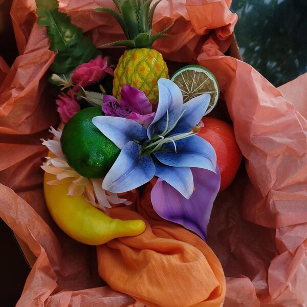 Carmen Miranda Costume Fruit Hat Tropical Fruits Turban - Etsy