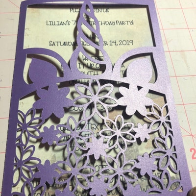 Unicorn Envelope Card Svg, Unicorn Template, Unicorn Invitations ...