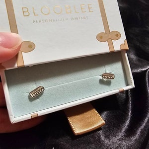 Customer photo, Stick of Butter Earrings