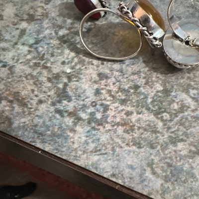 Turquoise Gemstone Rings Wholesale Lot – 925 Silver Plated, Mix Sizes, Bulk Sale