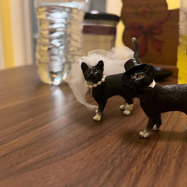 猫-ウェディング-ケーキトッパー-黒猫-面白い- - Etsy 日本