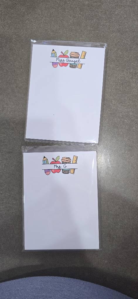 Teacher Gift, Customizable Notepad, Back to School, End of Year Gift, Teacher Appreciation, Custom Notepad, Teacher Christmas Gift