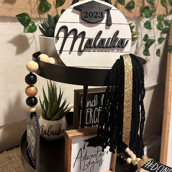 Graduation Mini Sign Graduation Party Decor Tiered Tray Centerpiece Signs,personalized Class ...