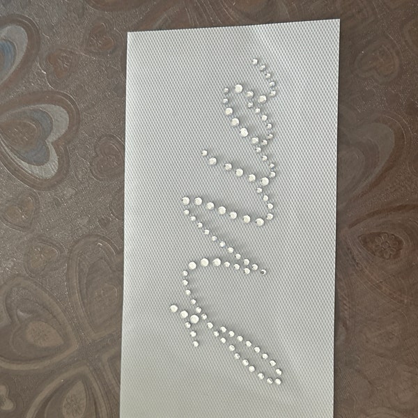 Rose W/ribbon. Pattern to Make Rhinestones Template, Handmade ...
