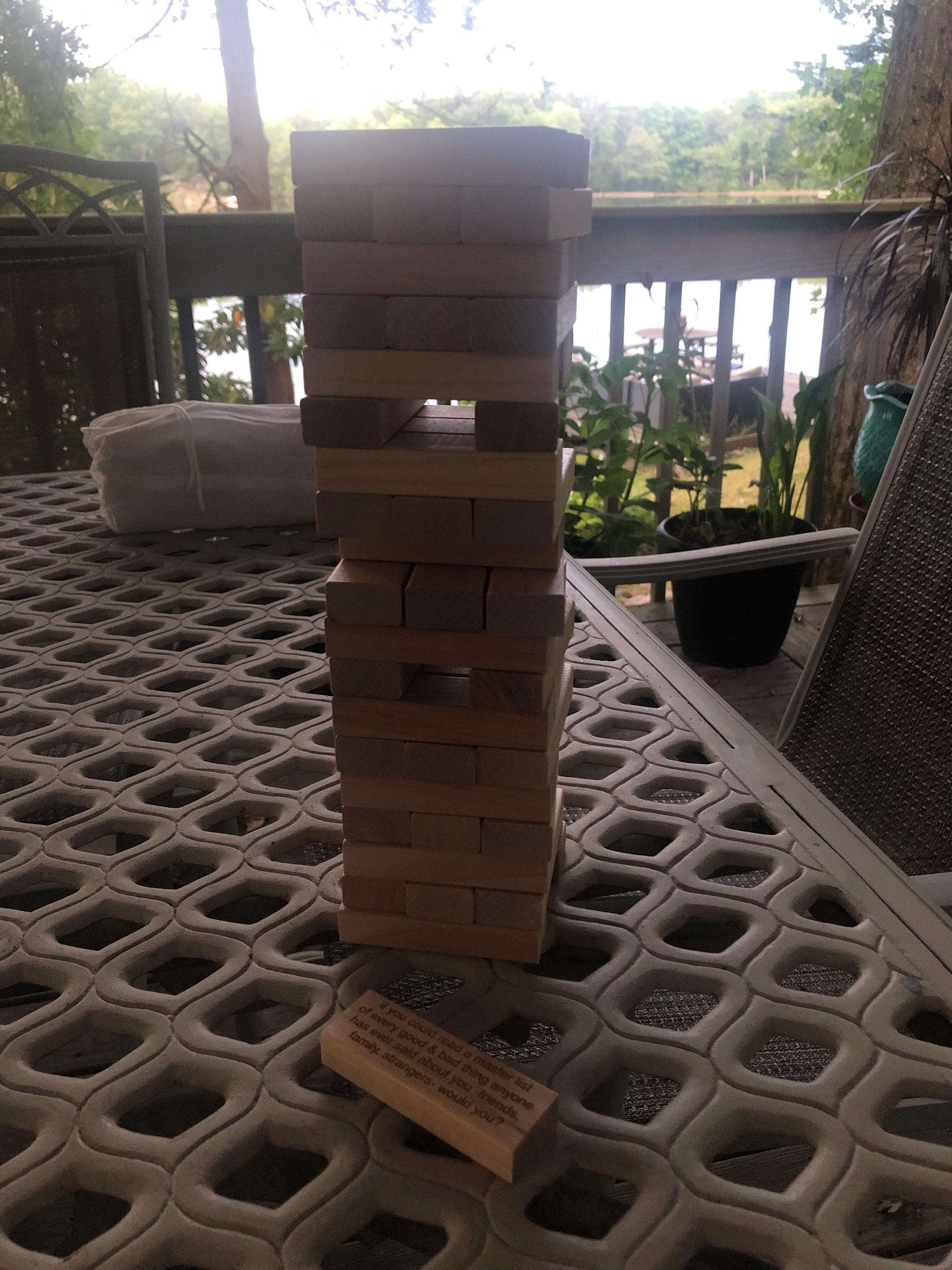 IceBreaker Questions Tumbling Tower Game™ - Family Party Game - Get To Know You Questions - Dinner Party Game - Conversation Starter - Fun