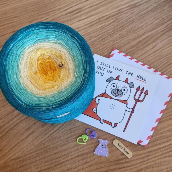 Make Your Own Colourway Gradient Yarn Cake, 3 Ply, 4ply Ombre Yarn