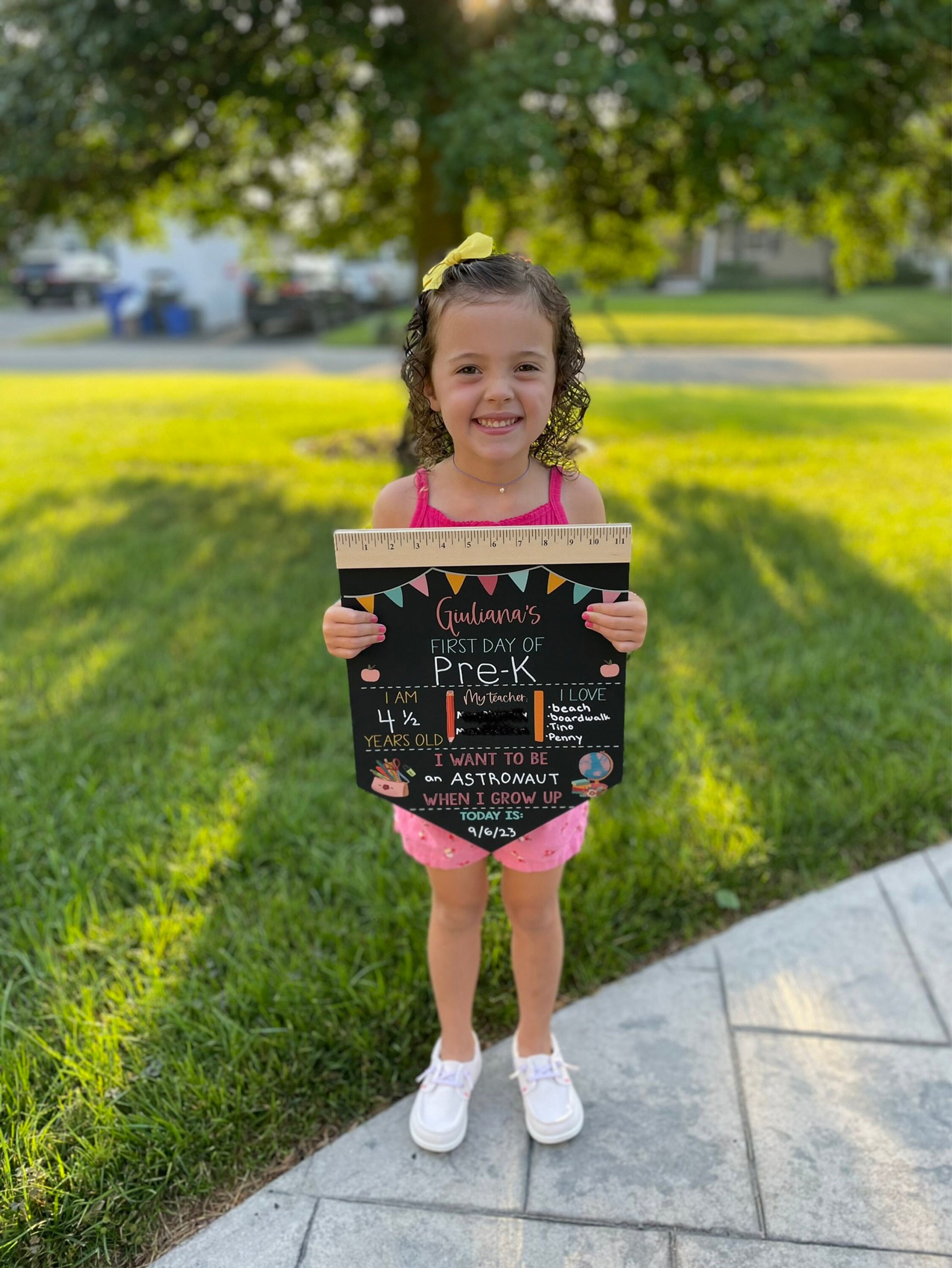 First Day of School Sign, Back to School Chalkboard, Reusable 1st Day Board, Last Day, Kindergarten, First Grade, Preschool, Ruler, BloomOwl