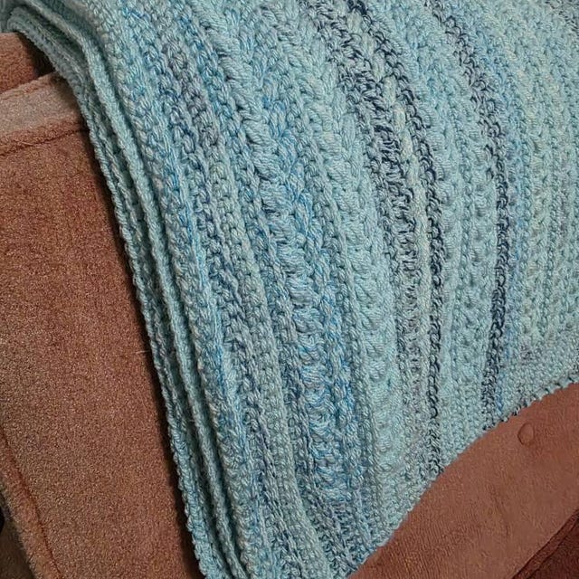 A customer's finished Braided Wheat Stitch Crochet Blanket PDF Pattern