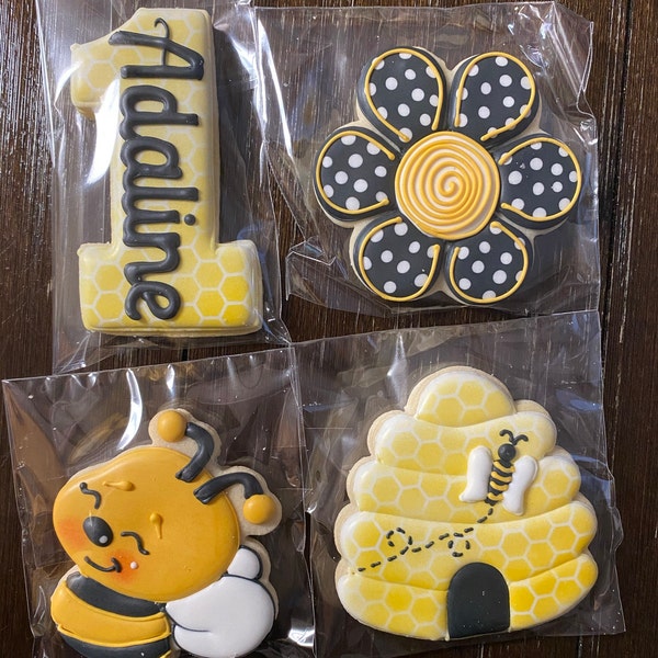 Sweet Ba-bee Baby Shower Cookies, Bee Themed Cookies, What Will It Bee ...