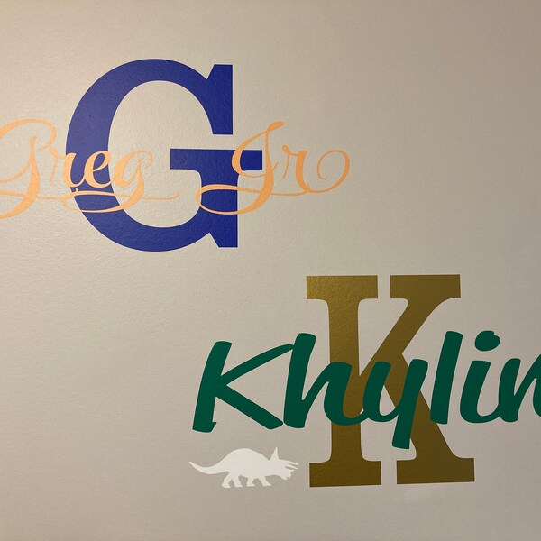 Personalized Wall Decal Boy Name Wall Decal Nursery Wall Decal ...
