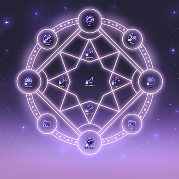 Summoning Icon Summoning Circle Desktop Organizer: Animated 4K Wallpaper, 90+ Icons ...