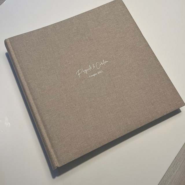 TR1 Personalised Linen Large 13 X 12 Traditional Photo Album 50