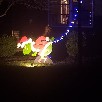 Digital Grinch Stealing Christmas Lights PDF Left and Right Facing ...