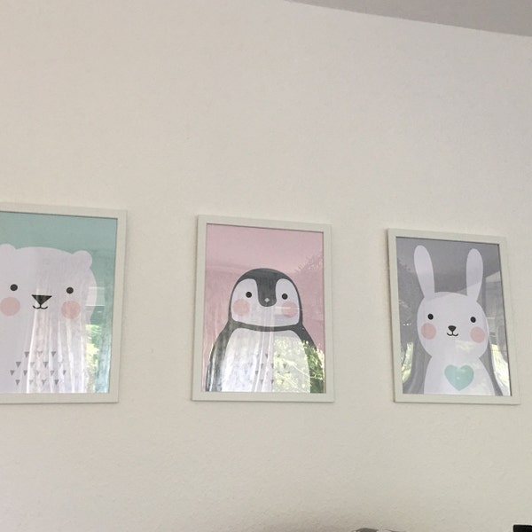 Printable Nursery Art Set of 3 Poster Baby Room Wall Art Kids Room ...