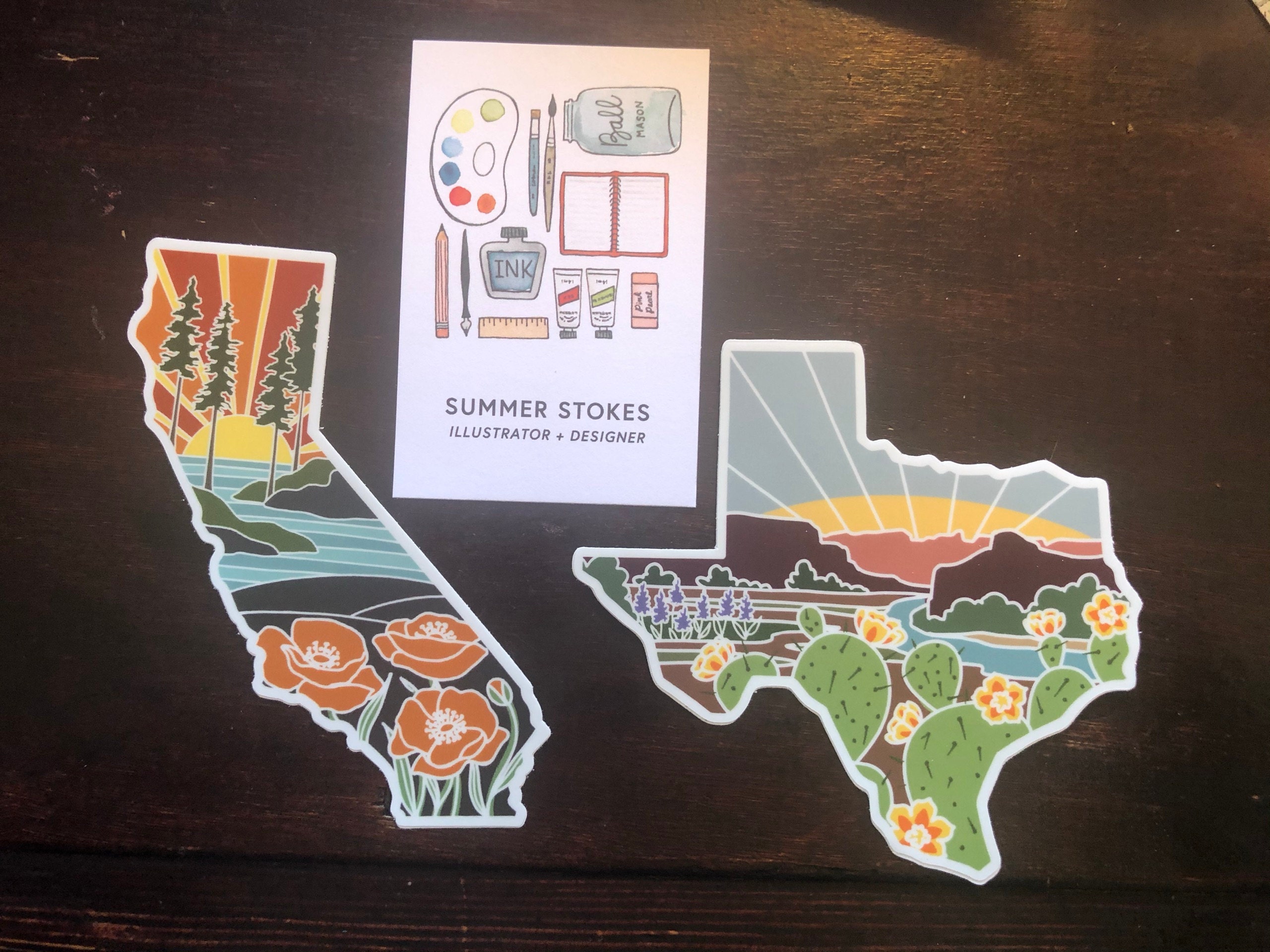 California Poppy Durable Sticker | High Quality Bumper Sticker | United States Vinyl Decal | Weatherproof Sticker | 3&quot;