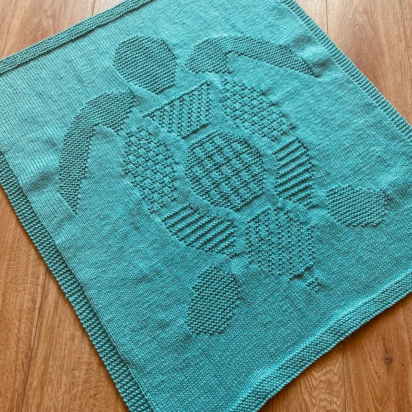 Knitting Pattern, Giant Turtle Blanket, Picture Blanket, PDF, Instant ...