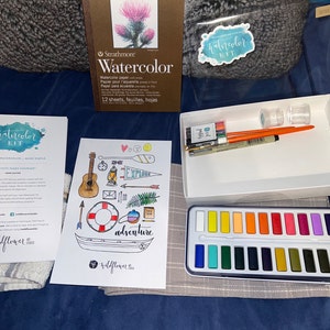 DIY Watercolor Kit for Beginners Premium Watercolor Painting Kit Craft Kit  for Adults Art Gift Box Art Kit for Adults, Kit for Kids 