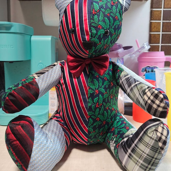 Memory Necktie Bear - Etsy