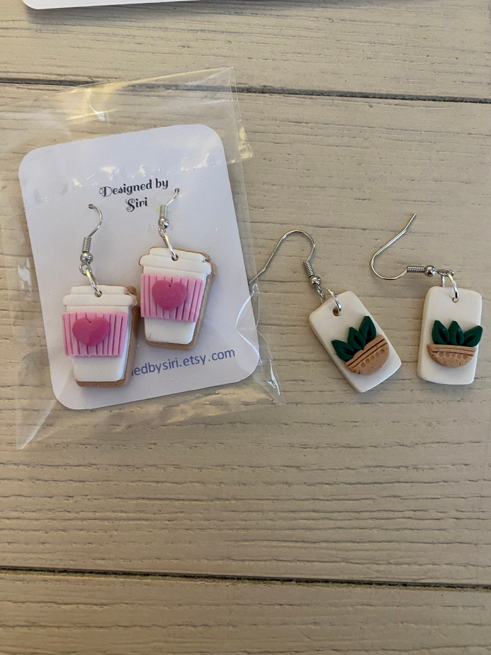 Valentines Day Earrings Polymer Clay Earrings Red pink Heart Cookie Love Earrings Light Weight Fish Hook Wires Sweater Mason Jar Earrings