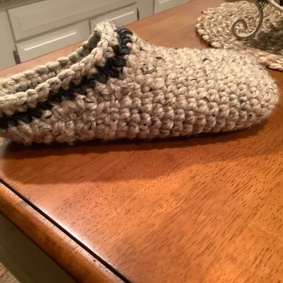 Easy Crochet Slippers Pattern PDF & Video Tutorial for US Women's Shoe ...