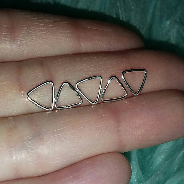 5 Sterling Silver Triangle Jump Rings - Open and Closed in 4 Sizes ...