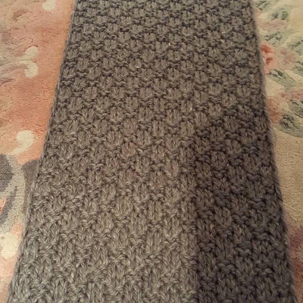 Light Blue Oversized Knit Wool Scarf main image 0