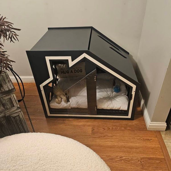 Photo inspiration: Gallery Detail: Wowy Walnut Modern Dog House Dog Crate Dog Kennel Wood