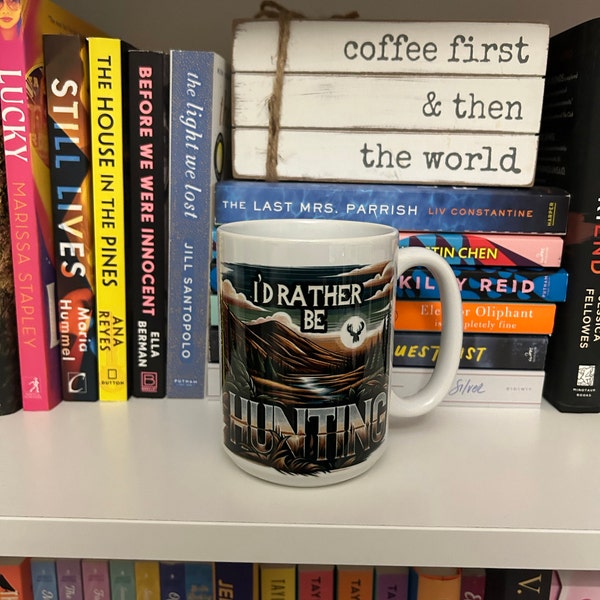 12oz Enamel Hunt More Worry Less Coffee Mug Gift for Hunter, Deer ...