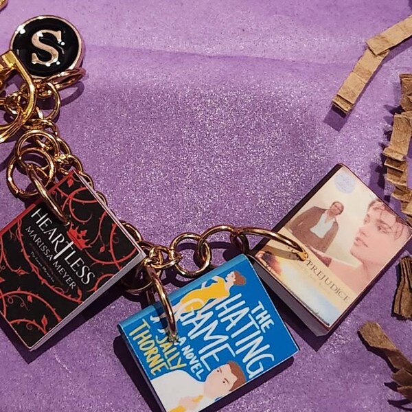 Mini Book Keychain | Unique Customizable Handmade Charm for Book Lovers ...