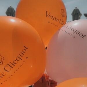 VEUVE CLICQUOT BALLOONS X10 Party Champagne Orange Yellow 