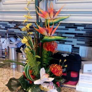 Gorgeous All Sided Tropical Centerpiece Bird of Paradise and - Etsy
