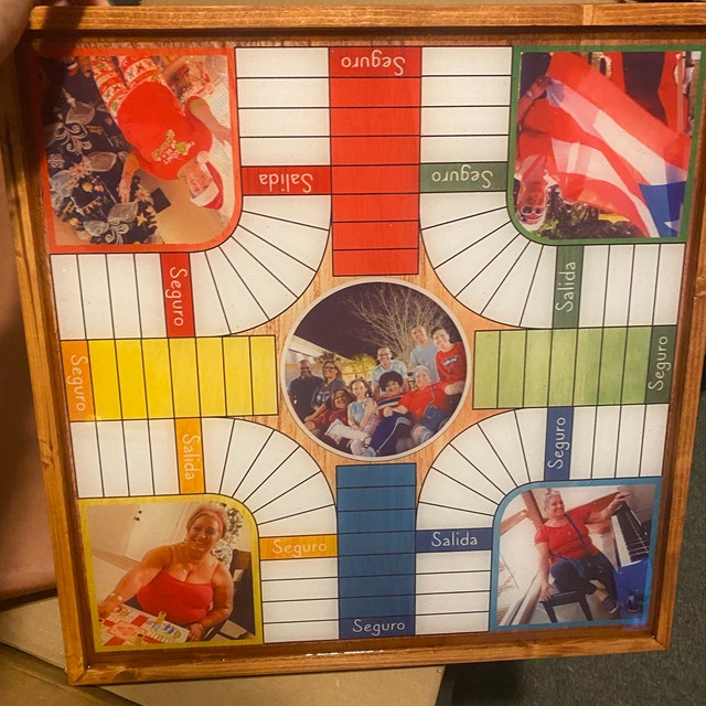 Parcheesi Board for 4 or 6 players CUBA BOARD. Hand Made -  Portugal