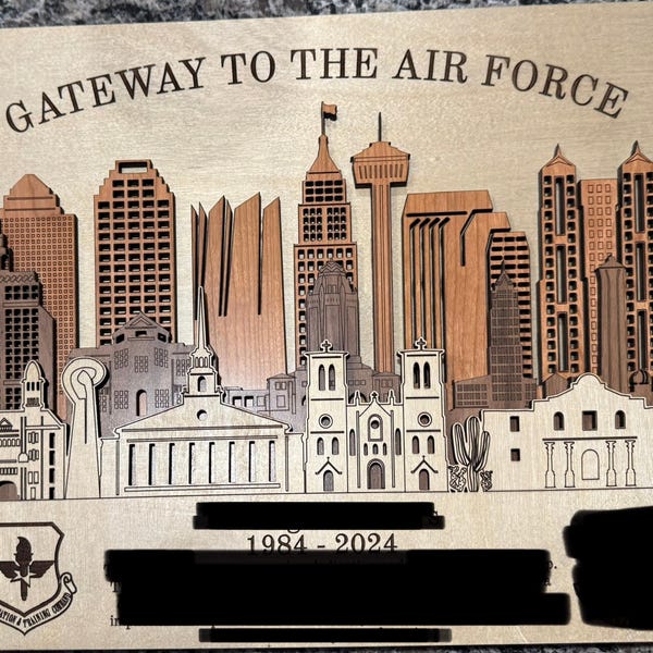 WALTER REED Hospital Andrews Air Force Base 3D Wooden Name Plaque Army ...