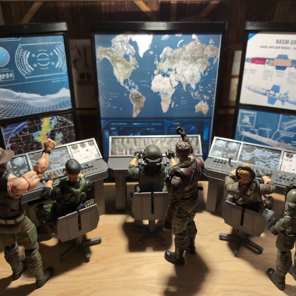 Custom 1:12 Scale Mission Control Radar Briefing Room Diorama Prop ...