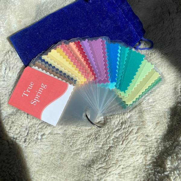 True Spring Swatch Wallet True (classic) Spring Color Palette: Laminated Fabric Swatches ...