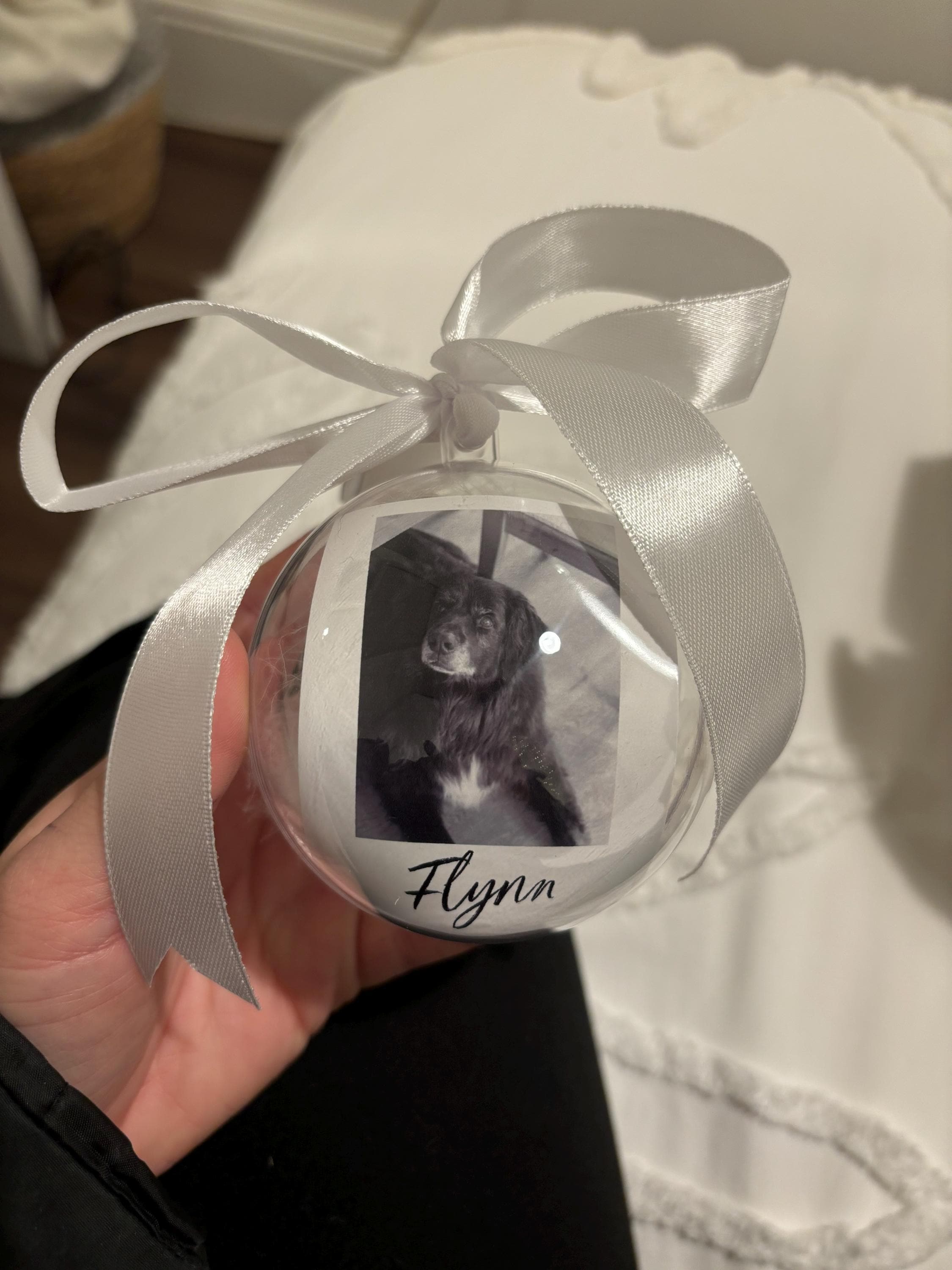 Personalised Photo Memorial Memory Christmas Feather Bauble - Special Memory Bauble - Photo Bauble - Decoration Bauble