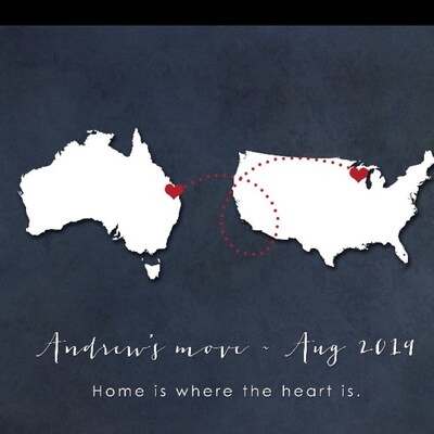 Long Distance Relationship Gift Print, Best Friend Gift, Long Distance ...
