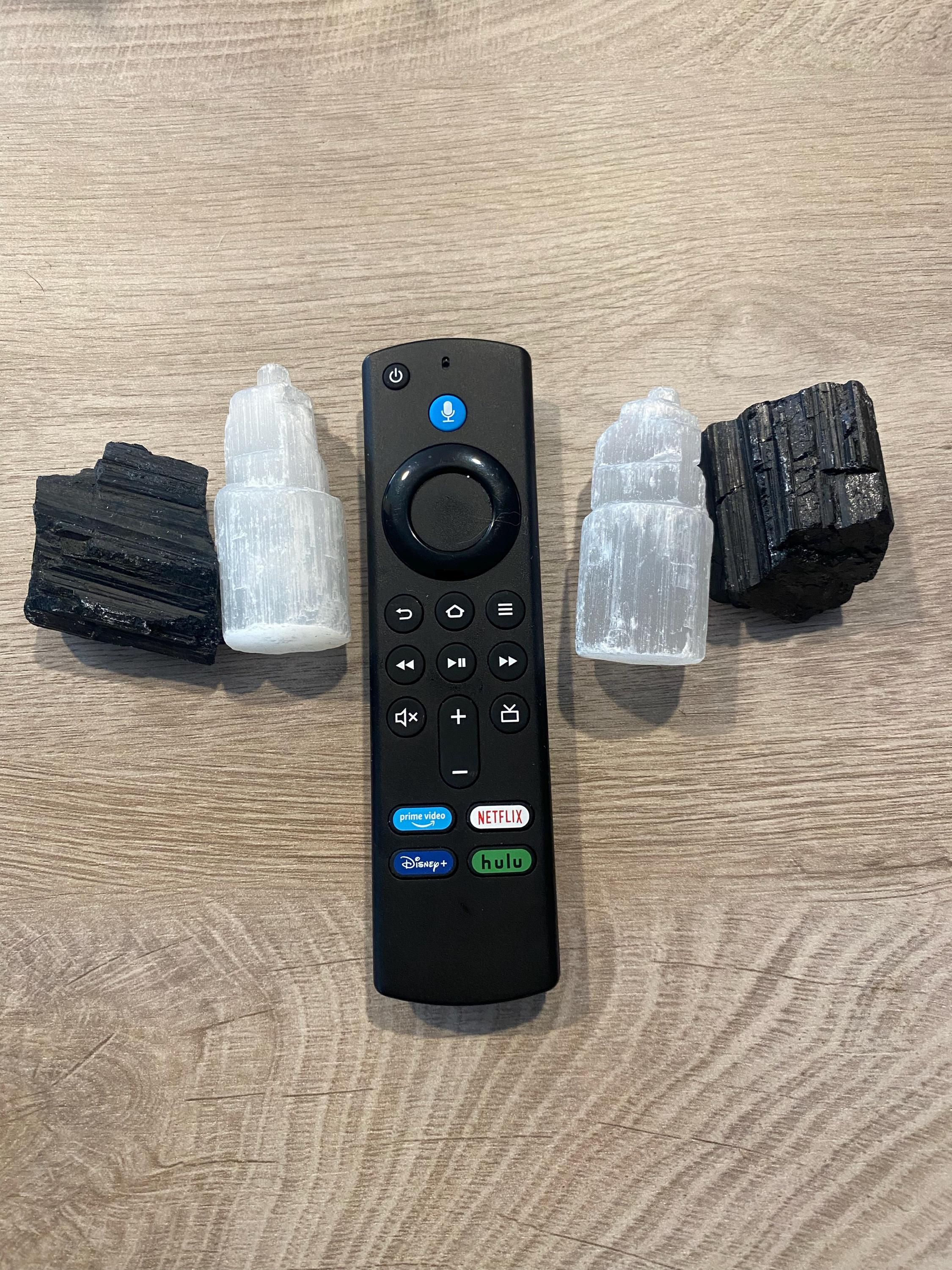 2 Selenite Towers & 2 Extra Grade Black Tourmaline Logs: Home Protection Kit