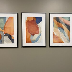 Set of 3 Prints Abstract Wall Art Set of 3 Colorful Wall - Etsy