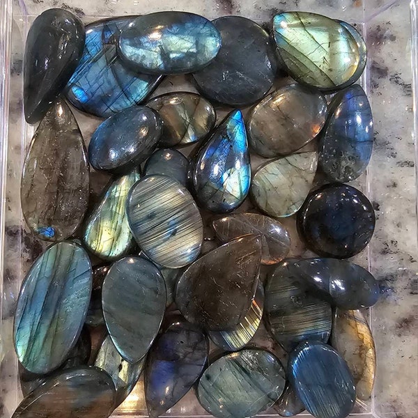 Natural LABRADORITE CABOCHON Multifire Wholesale Labradorite Gemstone ...