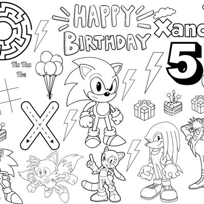 Super Mario Birthday Coloring Page Personalized Gift Party Favors With