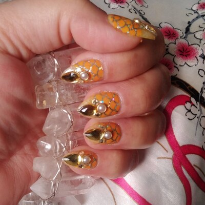 XXS Almond Stiletto Full Soft Gel Coverage Nail Tips - Etsy