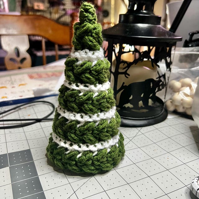 A customer's finished Wheat Stitch Tree Crochet Pattern + Video