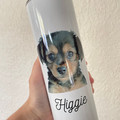Custom Dog Portrait Tumbler Cup Personalized Pet Tumbler Mug Dog Coffee ...