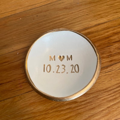 Personalized Jewelry Dish / Jewelry Dish Date and Initials / Wedding ...