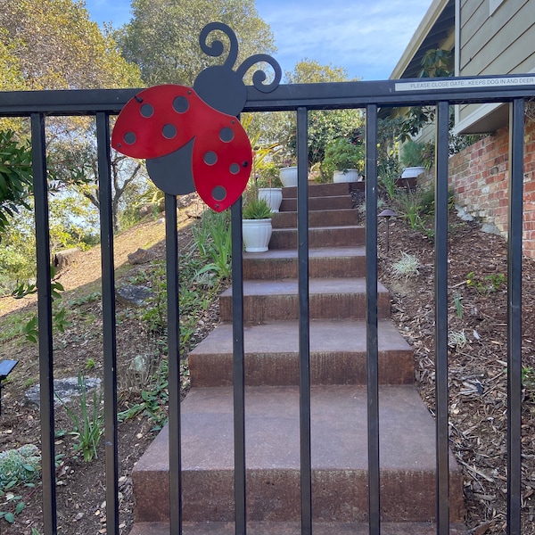 Lady Bug Garden Decor Metal Art Hanging Wall Sign - Etsy