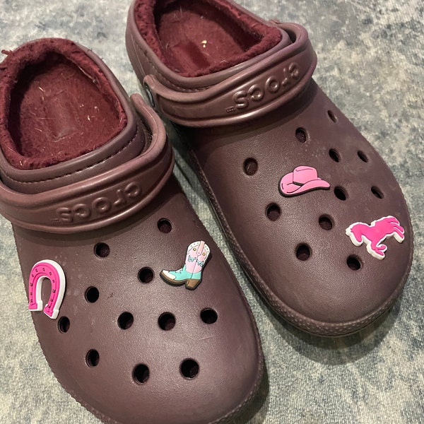 New Pink Cowgirl Clog Compatible Western Shoe Charms, Popular Country ...