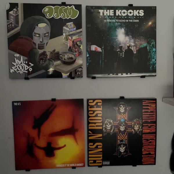 Vinyl Bracket, Wall-mount Record Holder, Album Display Shelf, Removable ...