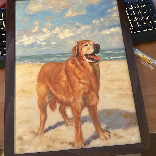Custom Oil Painting Pet Custom Dog Portrait on Canvas Pet Memorial ...